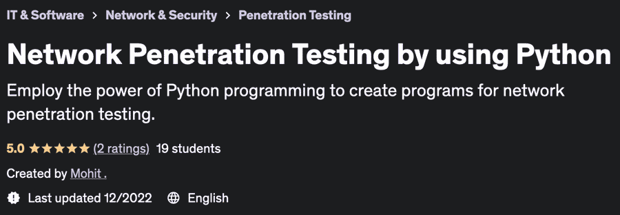 Network Penetration Testing by using Python 