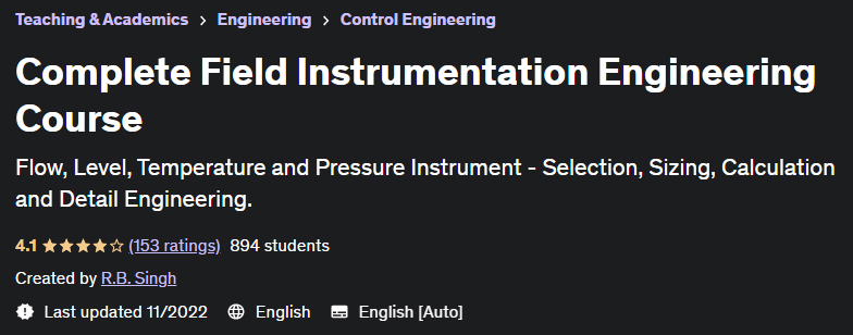 Complete Field Instrumentation Engineering Course