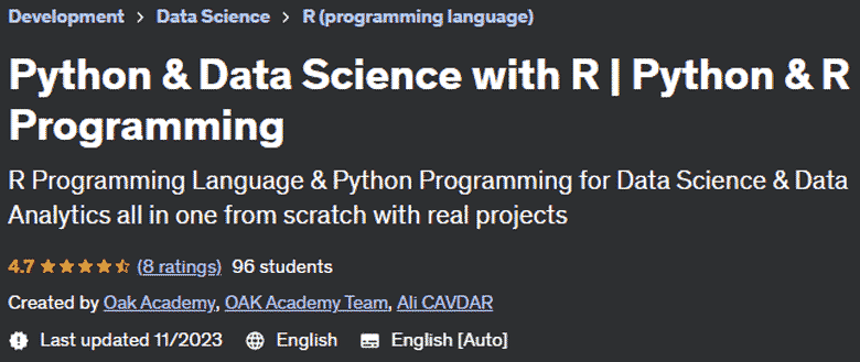 Python & Data Science with R |  Python & R Programming