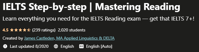 Udemy - IELTS Step-by-step Mastering Reading