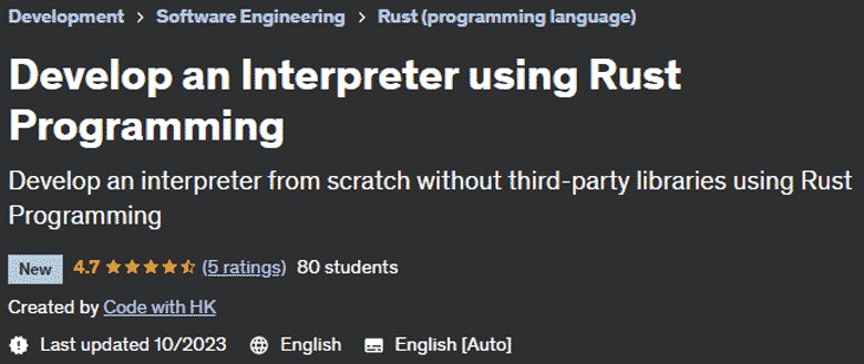 Develop an Interpreter using Rust Programming