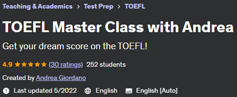 TOEFL Master Class with Andrea