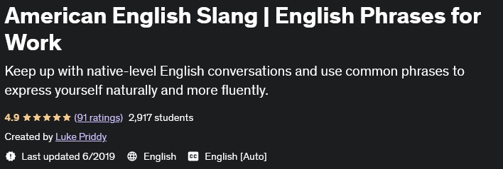 American English Slang |  Phrases for Work