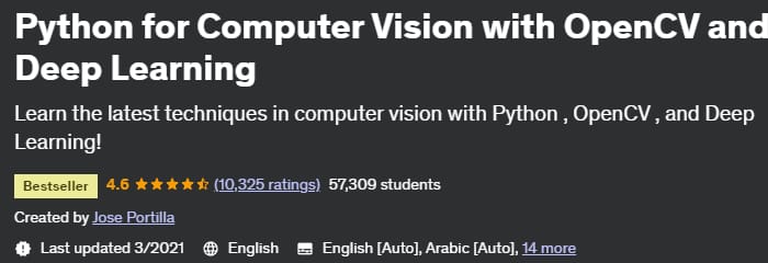 Python for Computer Vision with OpenCV and Deep Learning