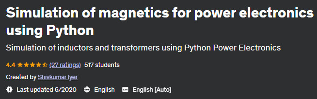 Simulation of magnetics for power electronics using Python