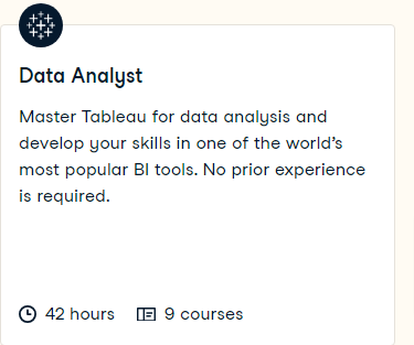 Data Analyst in Tableau