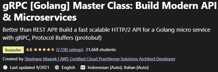 gRPC (Golang) Master Class: Build Modern API & Microservices