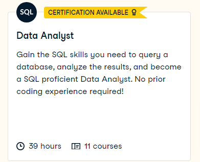 Data Analyst in SQL