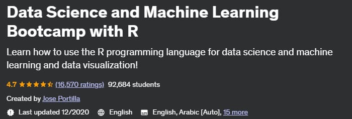 Data Science and Machine Learning Bootcamp with R