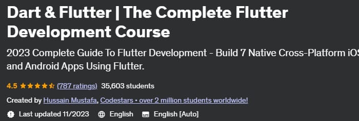 Dart & Flutter _ The Complete Flutter Development Course