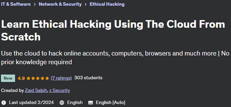 Learn Ethical Hacking Using The Cloud From Scratch