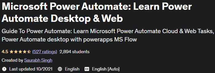 Microsoft Power Automate: Learn Power Automate Desktop & Web