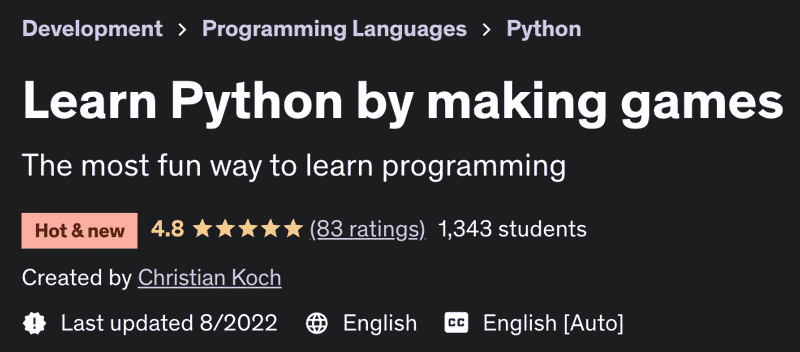 Learn Python by making games