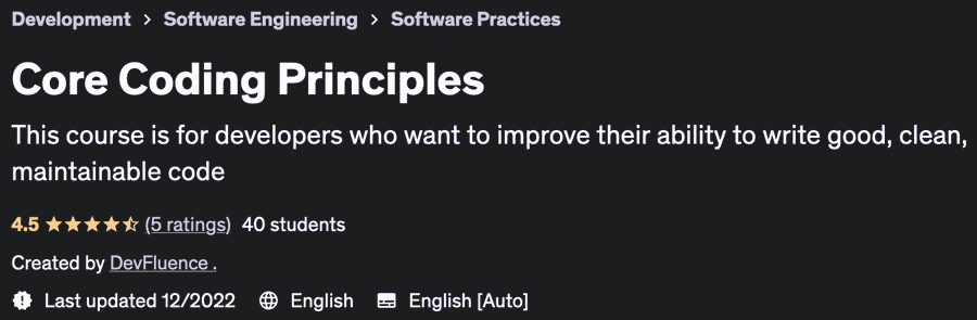 Core Coding Principles