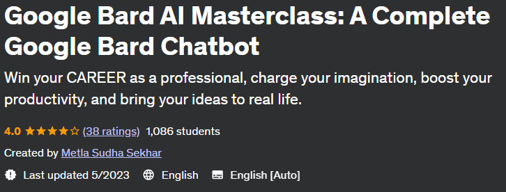 Google Bard AI Masterclass: A Complete Google Bard Chatbot