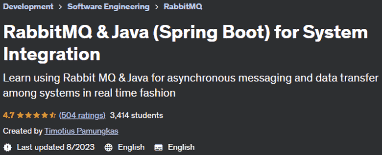 RabbitMQ & Java (Spring Boot) for System Integration