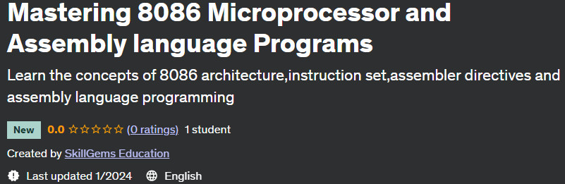 Mastering 8086 Microprocessor and Assembly language Programs