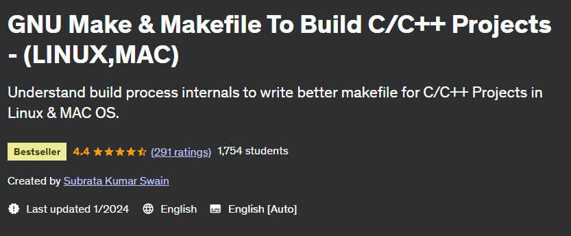 GNU Make & Makefile To Build C/C++ Projects - (LINUX MAC)