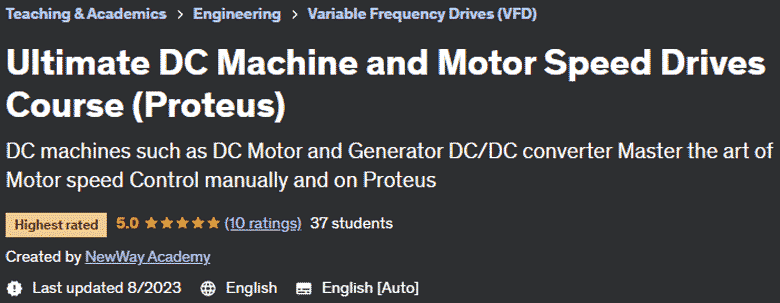 Ultimate DC Machine and Motor Speed ​​Drives Course (Proteus)