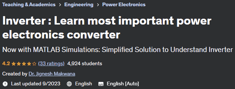 Inverter: Learn the most important power electronics converter