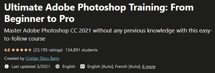 Ultimate Adobe Photoshop Training: From Beginner to Pro