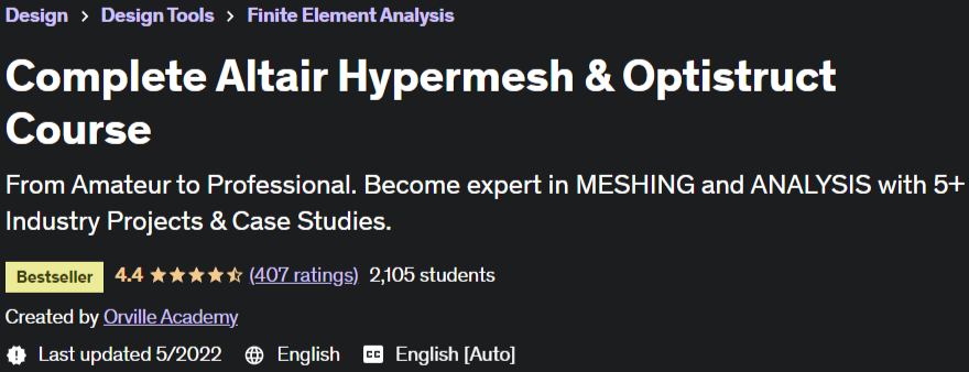 Complete Altair Hypermesh & Optistruct Course