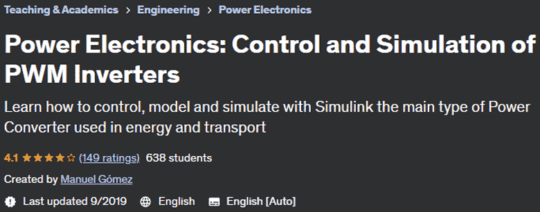 Power Electronics: Control and Simulation of PWM Inverters