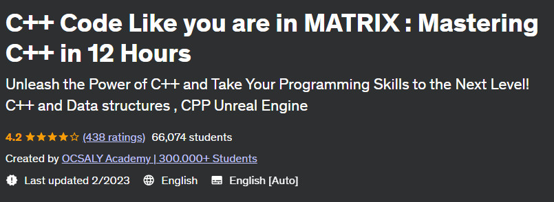 C++ Code Like you are in MATRIX: Mastering C++ in 12 Hours 