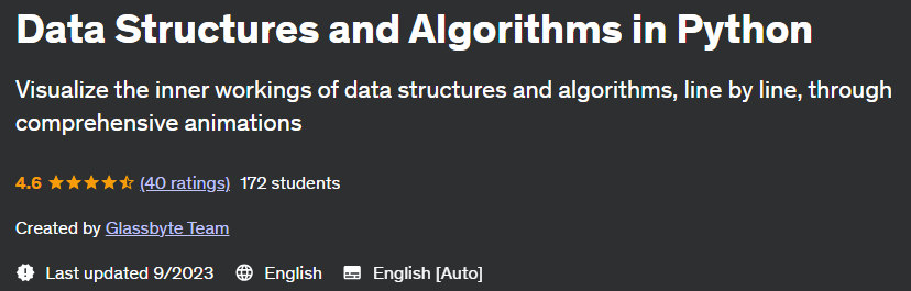 Data Structures and Algorithms in Python