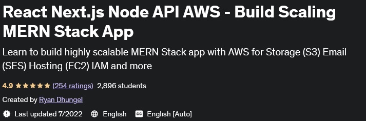 React Next.js Node API AWS - Build Scaling MERN Stack App