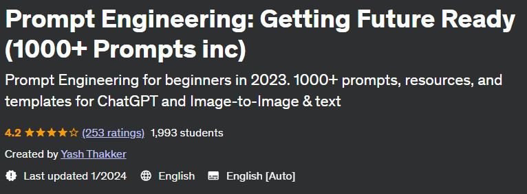 Prompt Engineering: Getting Future Ready (1000+ Prompts inc) 