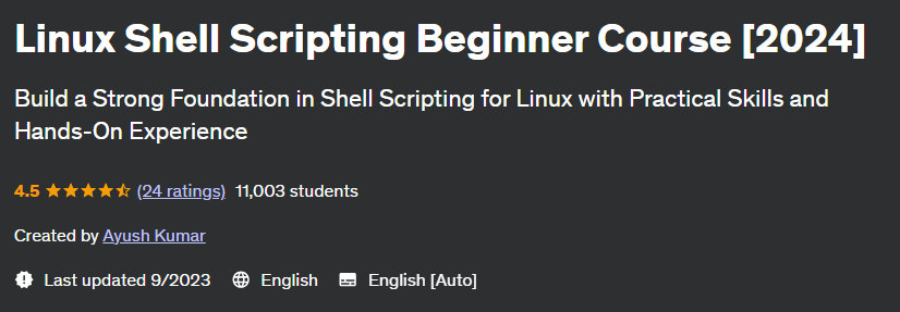 Linux Shell Scripting Beginner Course (2024)