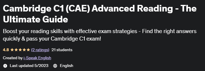 Cambridge C1 (CAE) Advanced Reading - The Ultimate Guide