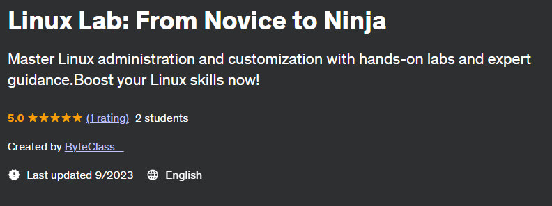 Linux Lab: From Novice to Ninja 