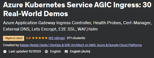 Azure Kubernetes Service AGIC Ingress 30 Real-World Demos 