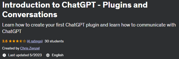 Introduction to ChatGPT - Plugins and Conversations