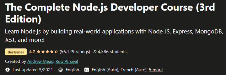 The Complete Node.js Developer Course (3rd Edition)