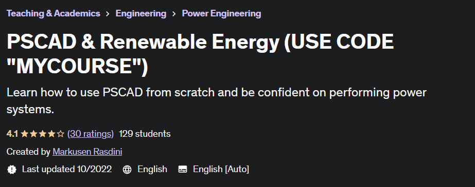 PSCAD & Renewable Energy