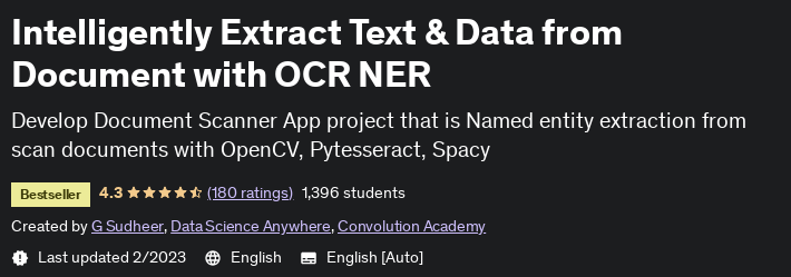 Intelligently Extract Text & Data from Document with OCR NER