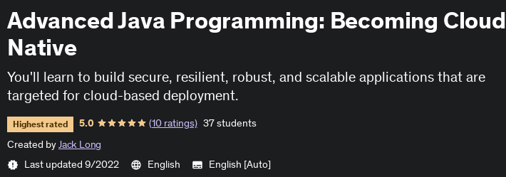 Advanced Java Programming: Becoming Cloud Native