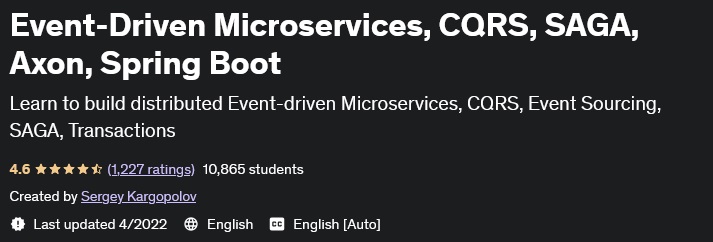 Event-Driven Microservices, CQRS, SAGA, Axon, Spring Boot