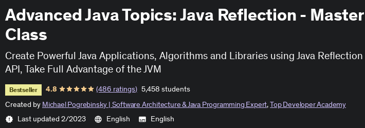 Advanced Java Topics: Java Reflection - Master Class