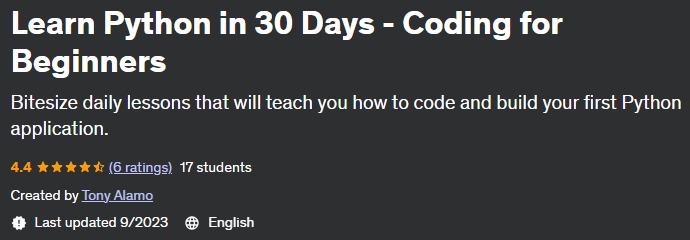 Learn Python in 30 Days - Coding for Beginners