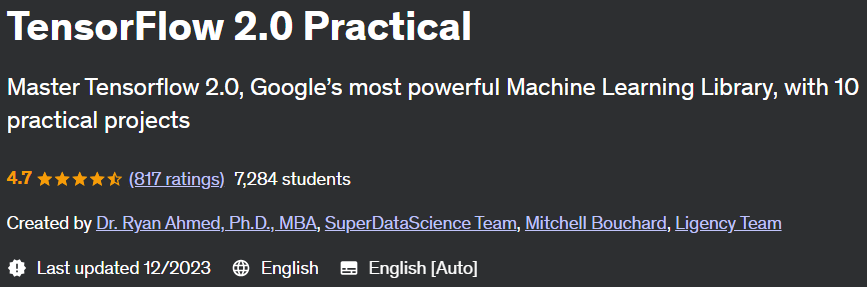 TensorFlow 2.0 Practical
