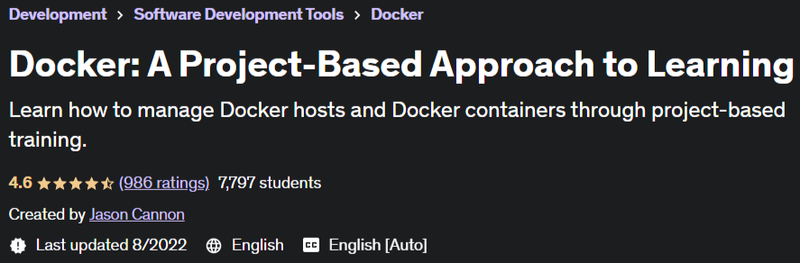 Docker: A Project-Based Approach to Learning