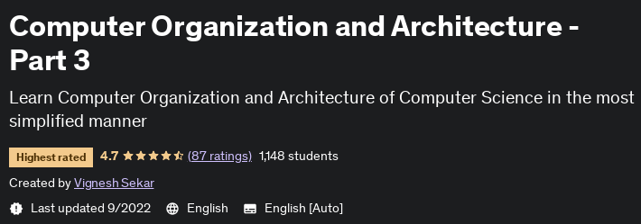 Computer Organization and Architecture - Part 3