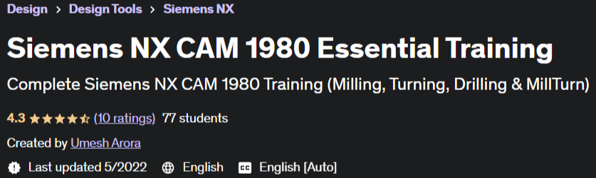 Siemens NX CAM 1980 Essential Training