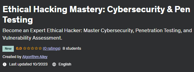 Ethical Hacking Mastery: Cybersecurity & Pen Testing