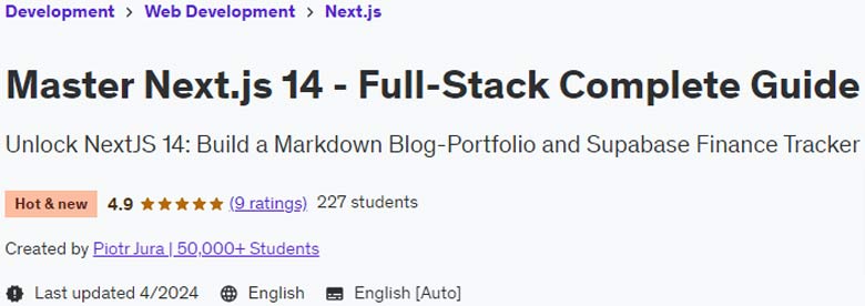 Master Next.js 14 - Full-Stack Complete Guide