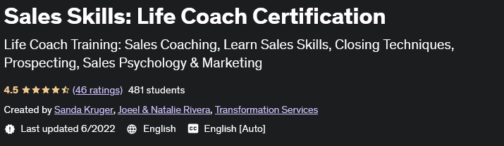 Sales Skills: Life Coach Certification